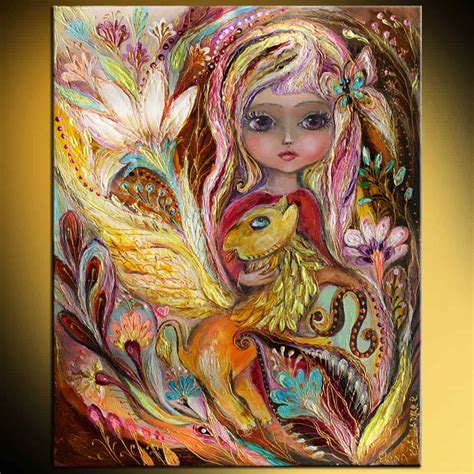 Leo Zodiac Fairy Original Fantasy Fairy Art Print Elena Kotliarker Art