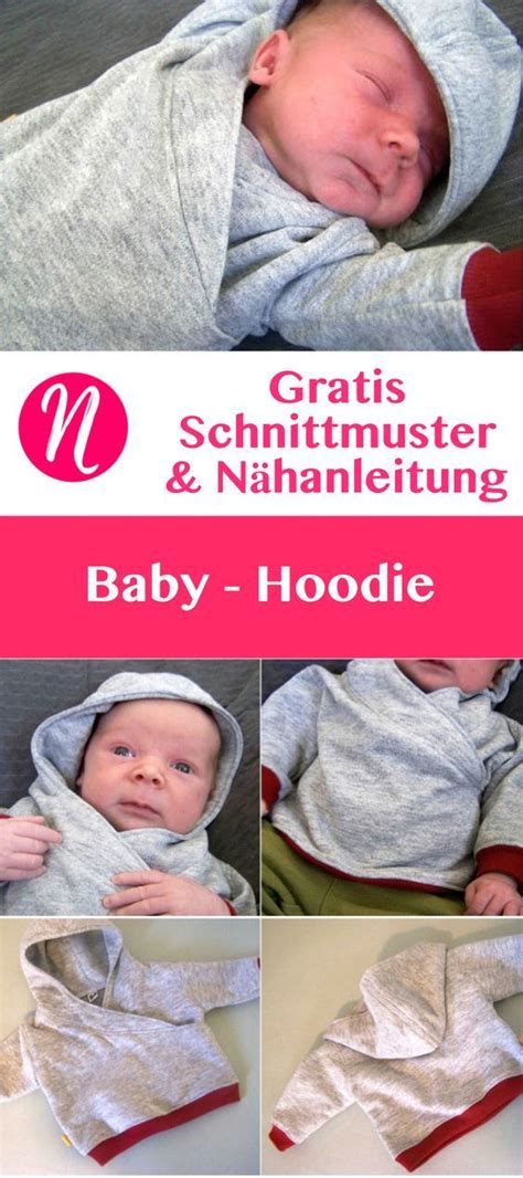 Wolltet ihr schon immer eine eigene beanie mütze für eure kids oder für euch nähen??? Baby-Hoodie selber nähen - 0 - 3 Monate - Kostenloses PDF-Schnittmuster zum Ausdrucken - Foto ...