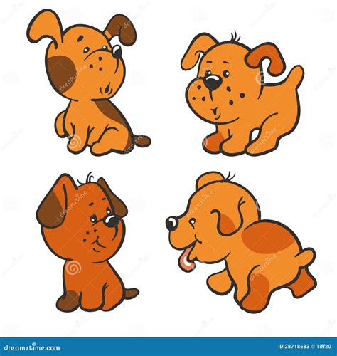Puppies Stock Vector Illustration Of Domestic Painting 28718683