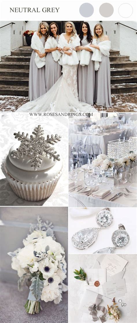 Top 10 Winter Wedding Color Palettes For 2019 And 2020 Roses And Rings