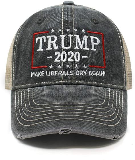 Trump 2020 Make Liberals Cry Again Campaign Embroidered Us Trump Hat Baseball Bucket Trucker Cap