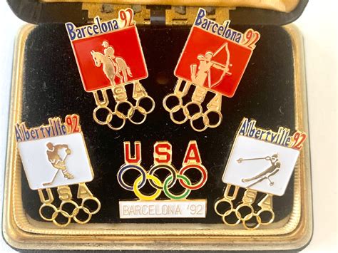 Commemorative Olympic Pins 1992 Etsy