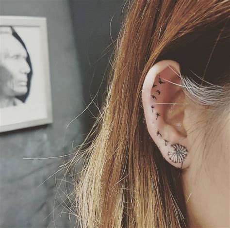 Top More Than 73 Inside Ear Tattoos With Piercings Best Thtantai2