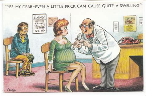 Pregnant Lady At The Doctors Surgery Postcard Comic Funny No 960 On