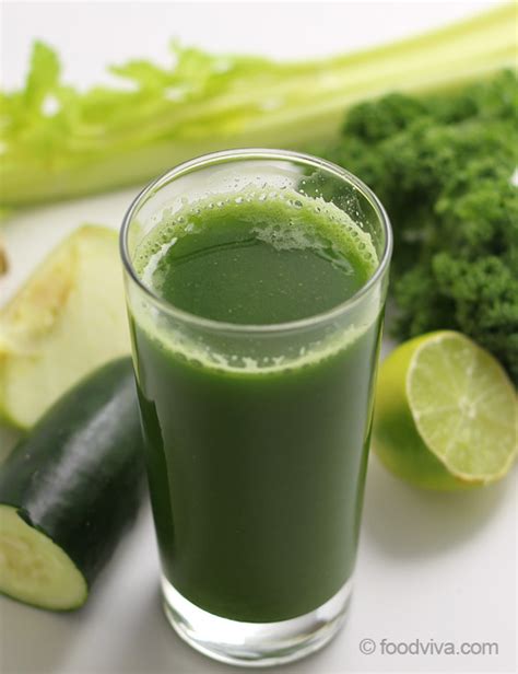 The cucumber acts as water to help thin this blended. Green Vegetable Juice Recipe - Healthy Low Calorie Veggie ...