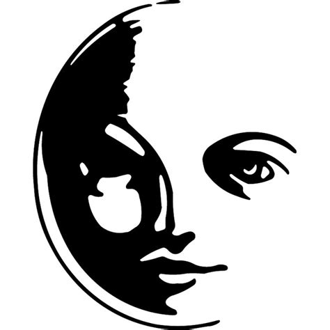 Moon Human Face Vector Image Download At Vectorportal
