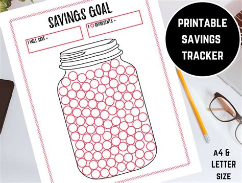 Savings Tracker Mason Jar, Savings Goals Tracker - Etsy
