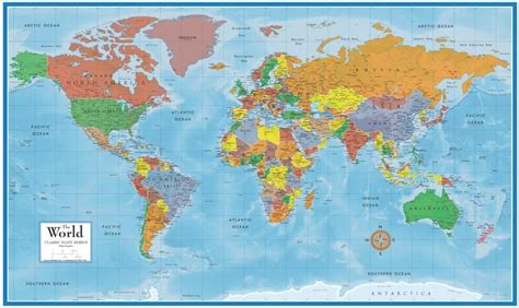 Rand Mcnally Classic Edition World Wall Map 50×32 Inch
