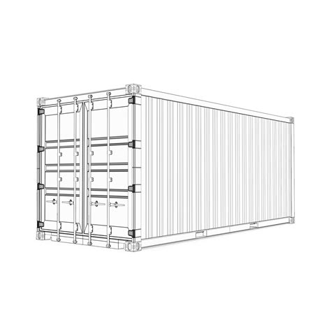 20 Feet Msc Standard Shipping Container 3d Model Flatpyramid
