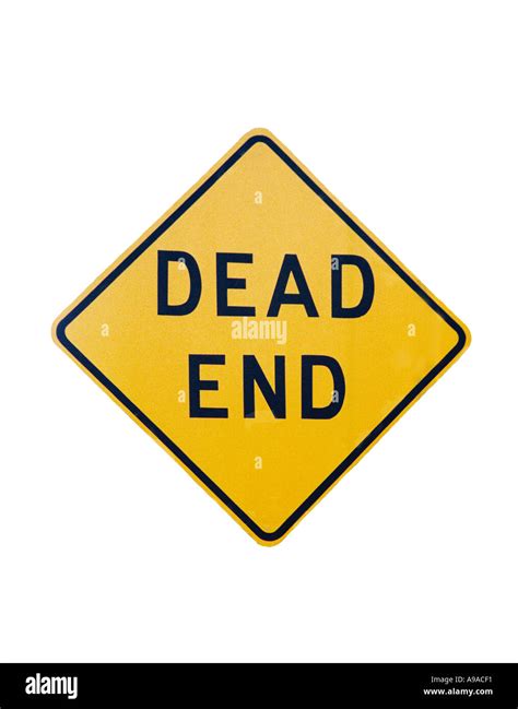 Yellow Dead End Road Sign Stock Photo Alamy