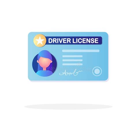 Driver License Card With Foto Isolated On White Background Id Document