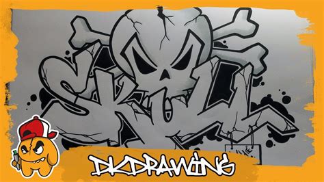How To Draw Graffiti Skull Letters Skull And Crossbones Youtube