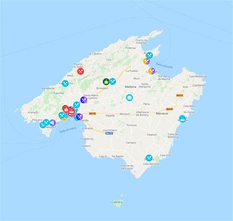 Mapa de mallorca con localización gps, ideal para excursiones. Mapa establecimientos sin gluten en Mallorca - Google Maps