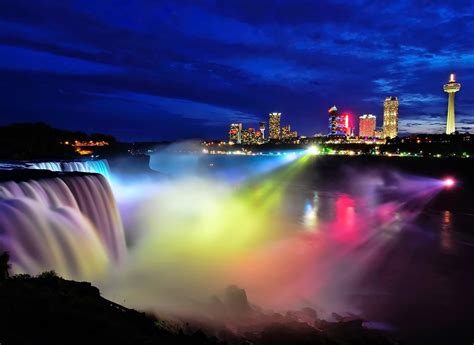 Niagara Falls At Night Niagara Falls