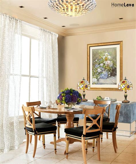 This semi flush mount light is a sure way to bring a boost of brightness and style to any room in your home. Shell Block Tiffany Flush Mount Ceiling Light | Dining ...