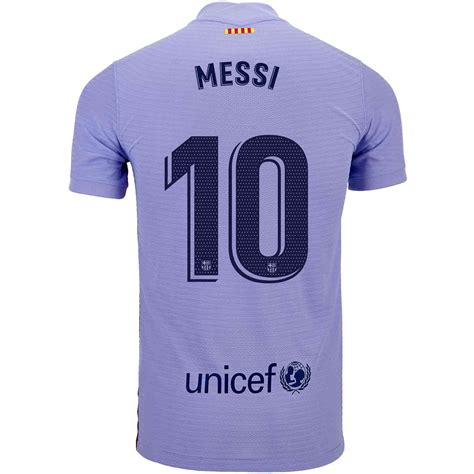 202122 Nike Lionel Messi Barcelona Away Match Jersey Soccerpro