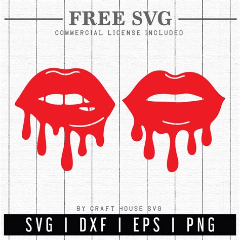 FREE Dripping lips SVG - Craft House SVG