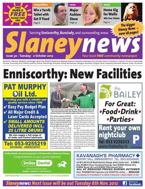 Maybe you would like to learn more about one of these? Slaney News Issue 30, 2nd October 2012 by Frank Corcoran - Issuu