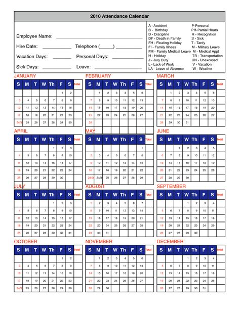 The chronotek online time card software provides businesses with live dashboards showing instant activity as employees clock in and out. 2020 Printable Free Attendance Tracker | Example Calendar Printable