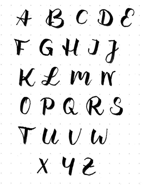 Das Alphabet Der Großbuchstaben Nach Meiner Handschrift Gelettert