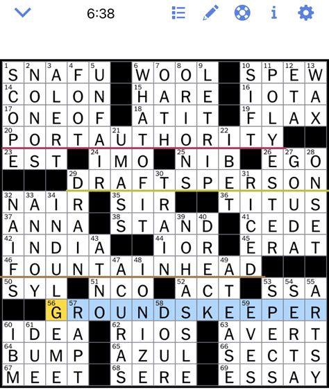 The New York Times Crossword Puzzle Solved Tuesdays New York Times
