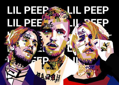 Lil Peep Wpap Metal Poster Baturaja Vector Displate Wpap Peeps
