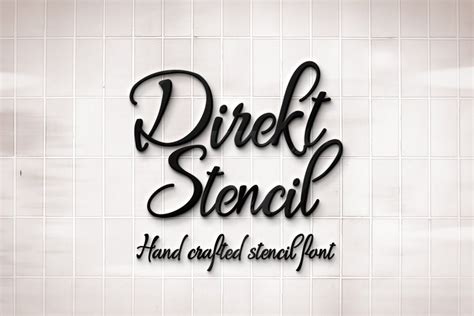 Direkt Stencil Font Stencil Font Hand Crafted Stencil Script