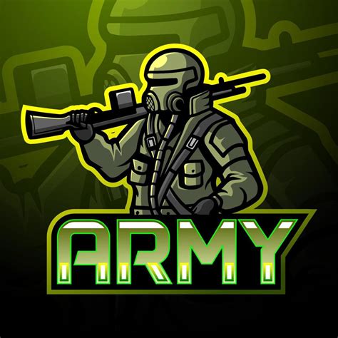 Army Esport Logo Mascot Design Vector Art At Vecteezy