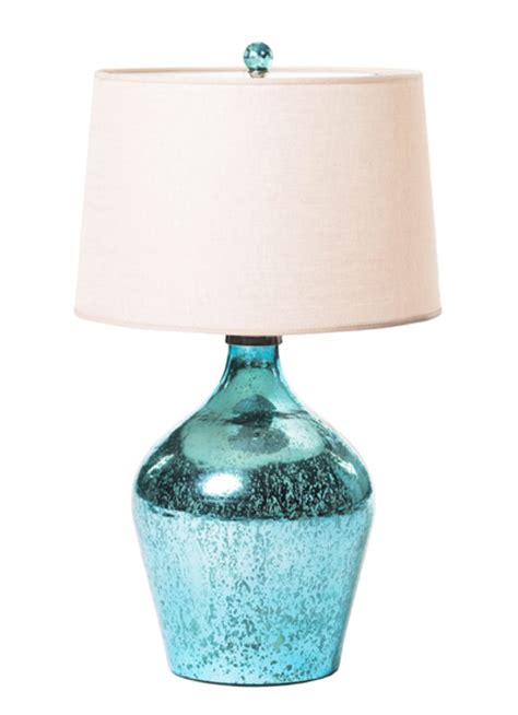 Mongo Turquoise Glass Table Lamp Everything Turquoise