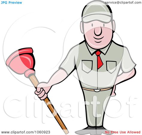 Royalty Free Vector Clip Art Illustration Of A Plumber