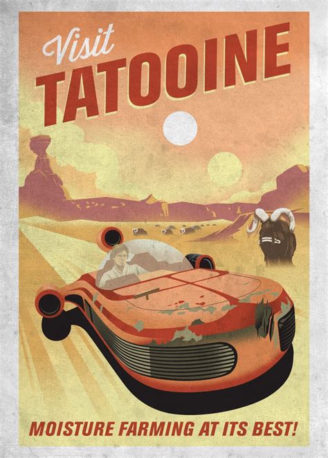 Visit Tatooine Poster Print By Star Wars Displate Posters Disney