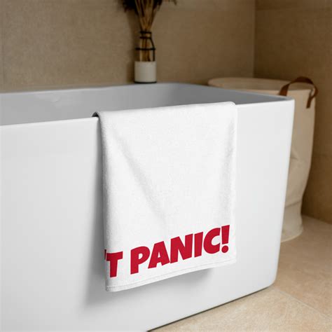 Dont Panic Towel White Nerdfelt
