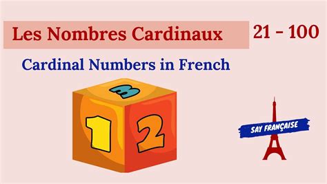 Cardinal Numbers In French From 21 To 100 Les Nombres Cardinaux En