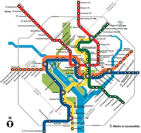 Washington D.C. Metrorail | Washington dc metro, Dc metro map, Washington metro map