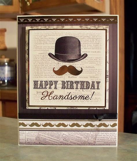 Vintage Style Masculine Birthday Card For Men That Wear A