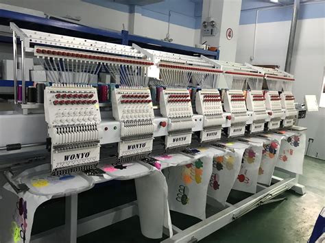 8 Heads Computer Embroidery Machine For T-shirt Embroidery ...