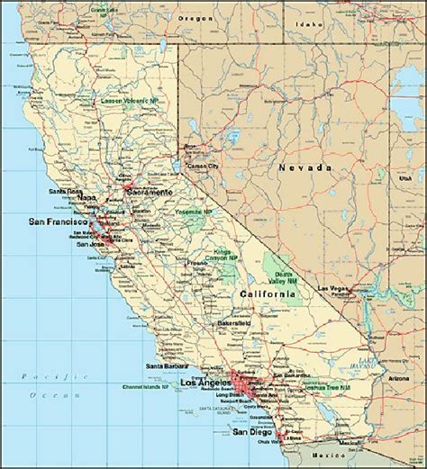 California Map Vacation Idea