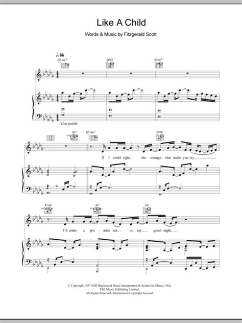 Like A Child Sheet Music Backstreet Boys Piano Vocal And Guitar Chords