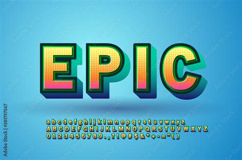 Epic Bold 3d Font Effect Detailed Text Effect For Headline Poster