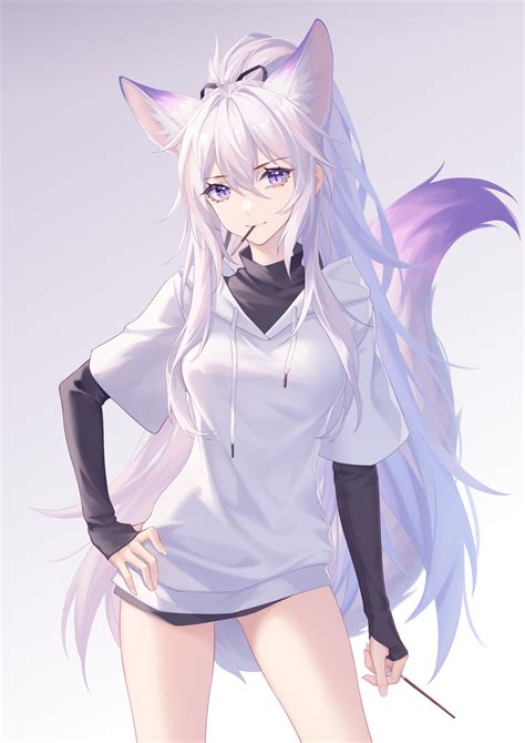 white fox [artist s original] awwnime