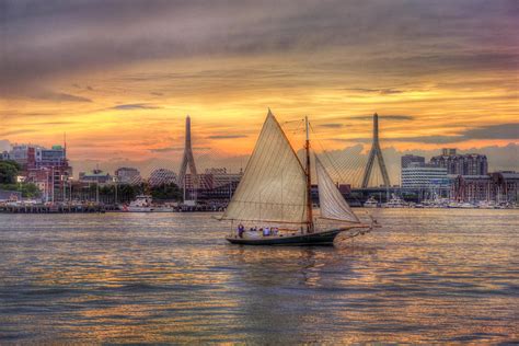 Boston Harbor Sunset Sail Photograph By Joann Vitali