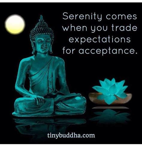 Serenity Comes When You Trade Expectations For Acceptance Buddha