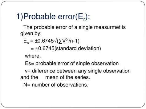 Probable Error And Probable Limits Formula Conditions And Examples Zohal