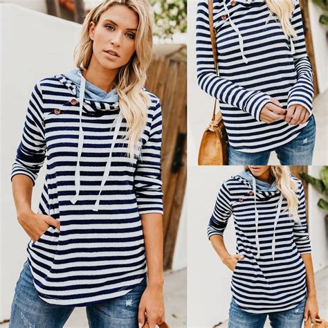 Autumn Casual Women Long Sleeve Baggy Long Sleeve Hooded Pullover
