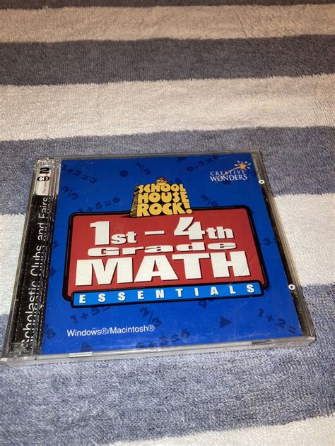 Rare Vintage 1997 School House Rock 1st 4th Grade Math Essentials Pc Cd