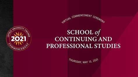 School Of Continuing And Professional Studies 2021 Commencement Youtube