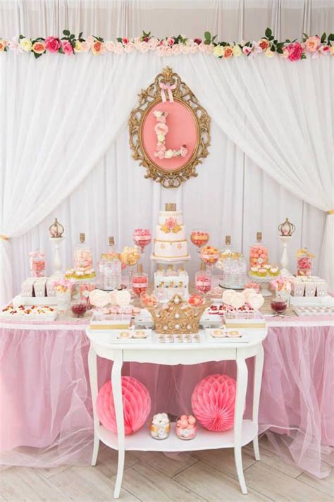 Pink Gold Princess Party Via Kara S Party Ideas KarasPartyIdeas Com