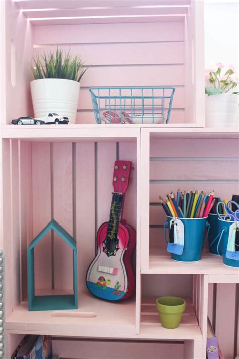 12 creative diy projects from wooden crates. DIY Crate Bookshelf - Love Create Celebrate