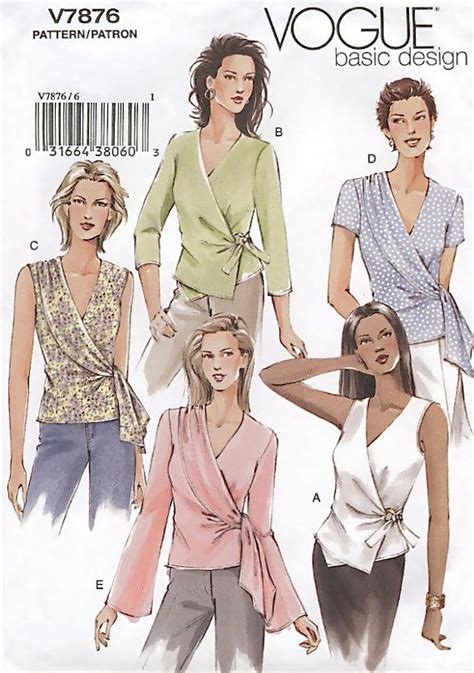 Vogur Easy Basic Misses Tops Sewing Pattern Wrap Tops ~ Sold Wrap