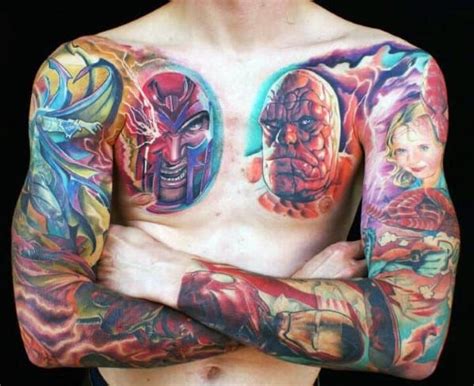 60 Marvel Tattoos For Men Superhero Comic Design Ideas